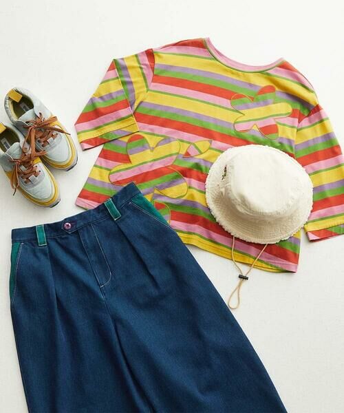 Jocomomola / ホコモモラ ショート・ハーフ・半端丈パンツ | Reflejo 配色デニムパンツ | 詳細26