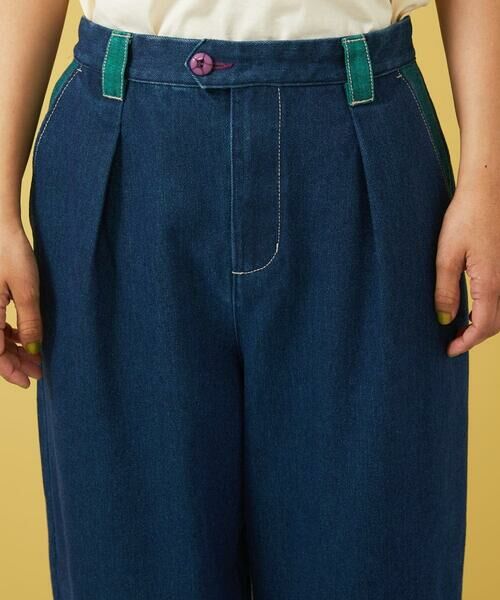 Jocomomola / ホコモモラ ショート・ハーフ・半端丈パンツ | Reflejo 配色デニムパンツ | 詳細4