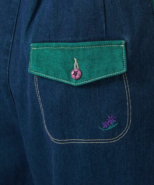 Jocomomola / ホコモモラ ショート・ハーフ・半端丈パンツ | Reflejo 配色デニムパンツ | 詳細9