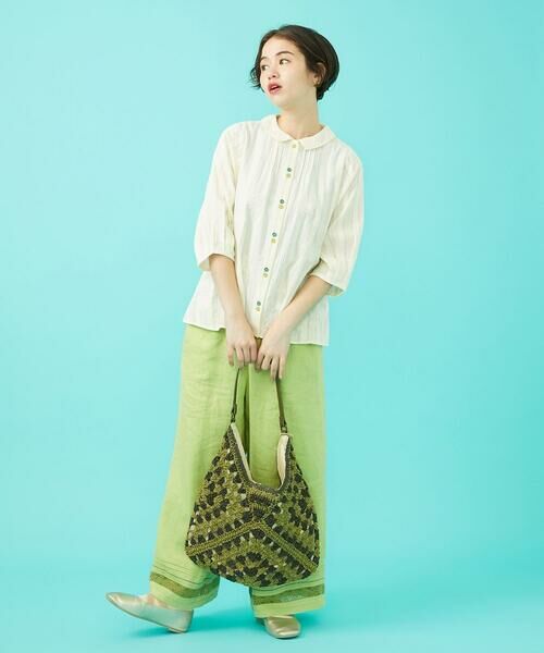 Jocomomola / ホコモモラ その他パンツ | ピコリネンワイドシルエットパンツ | 詳細1