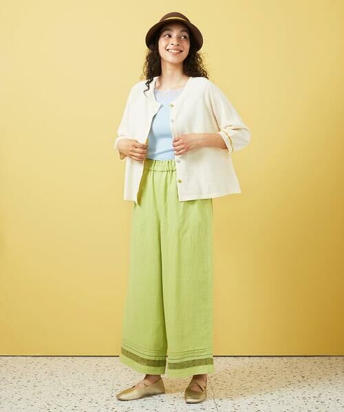 Jocomomola / ホコモモラ その他パンツ | ピコリネンワイドシルエットパンツ | 詳細15