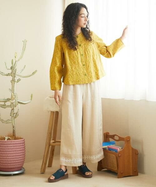 Jocomomola / ホコモモラ その他パンツ | ピコリネンワイドシルエットパンツ | 詳細4