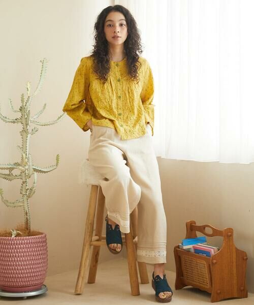 Jocomomola / ホコモモラ その他パンツ | ピコリネンワイドシルエットパンツ | 詳細5