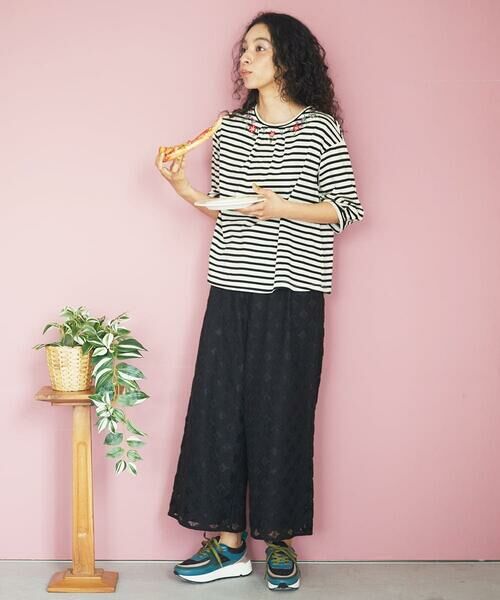 Jocomomola / ホコモモラ その他パンツ | Flor 総レースワイドパンツ | 詳細10