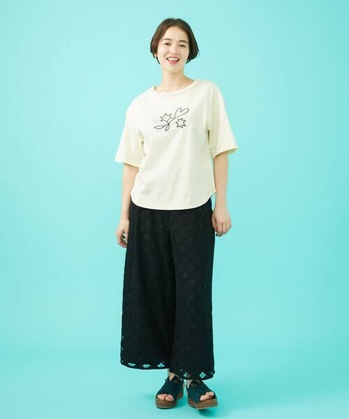 Jocomomola / ホコモモラ その他パンツ | Flor 総レースワイドパンツ | 詳細9