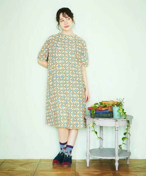 Jocomomola / ホコモモラ ロング・マキシ丈ワンピース | Naranja calabaza プリントワンピース | 詳細11