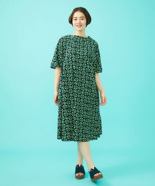 Jocomomola / ホコモモラ ロング・マキシ丈ワンピース | Naranja calabaza プリントワンピース | 詳細13