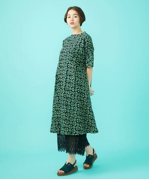 Jocomomola / ホコモモラ ロング・マキシ丈ワンピース | Naranja calabaza プリントワンピース | 詳細14