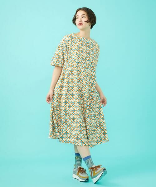 Jocomomola / ホコモモラ ロング・マキシ丈ワンピース | Naranja calabaza プリントワンピース | 詳細9