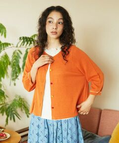 Jocomomola / ホコモモラ カーディガン・ボレロ | Lino suave ラグランスリーブカーディガン