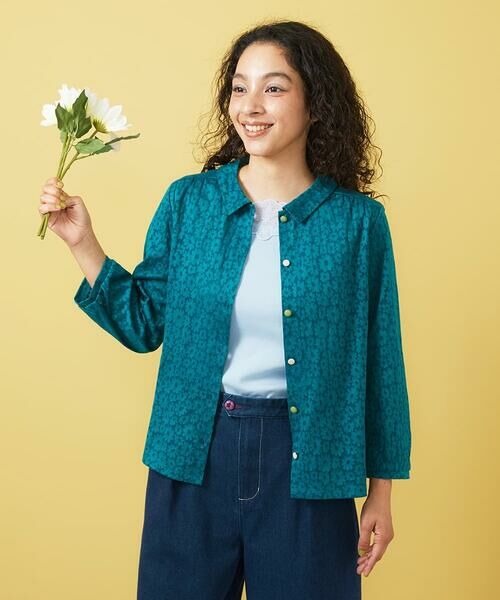 Jocomomola / ホコモモラ カットソー | プレーティングレースジャカードブラウス | 詳細9