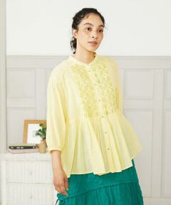 Jocomomola / ホコモモラ シャツ・ブラウス | Asistencia a la planta ブロックプリントブラウス