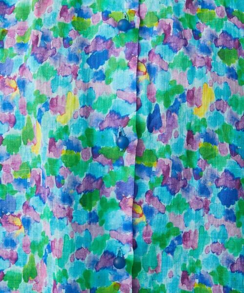 Jocomomola / ホコモモラ シャツ・ブラウス | Verde esmeralda リネンプリントブラウス | 詳細13