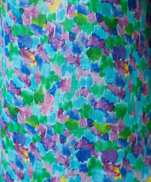 Jocomomola / ホコモモラ シャツ・ブラウス | Verde esmeralda リネンプリントブラウス | 詳細14