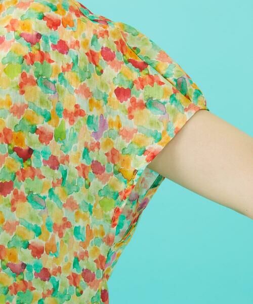 Jocomomola / ホコモモラ シャツ・ブラウス | Verde esmeralda リネンプリントブラウス | 詳細6