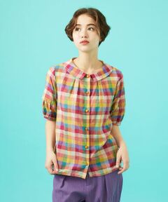 Jocomomola / ホコモモラ シャツ・ブラウス | ウェーブドビーチェックブラウス