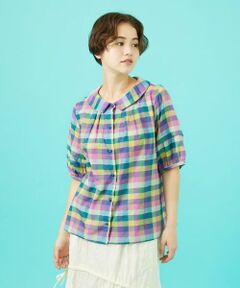 Jocomomola / ホコモモラ シャツ・ブラウス | ウェーブドビーチェックブラウス
