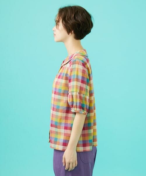 Jocomomola / ホコモモラ シャツ・ブラウス | ウェーブドビーチェックブラウス | 詳細1