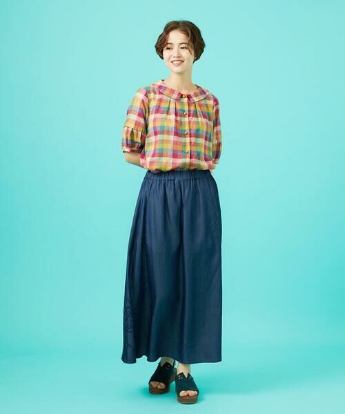 Jocomomola / ホコモモラ シャツ・ブラウス | ウェーブドビーチェックブラウス | 詳細9