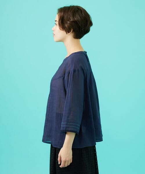 Jocomomola / ホコモモラ シャツ・ブラウス | Temblar 配色ステッチピンタックブラウス | 詳細2