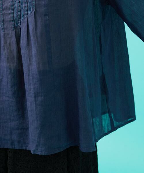 Jocomomola / ホコモモラ シャツ・ブラウス | Temblar 配色ステッチピンタックブラウス | 詳細7