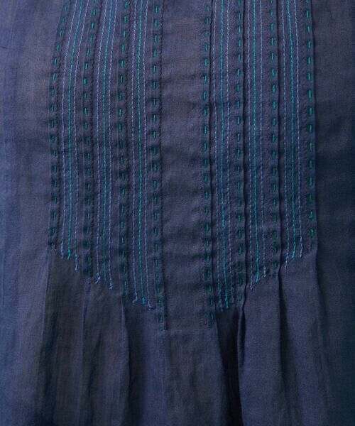 Jocomomola / ホコモモラ シャツ・ブラウス | Temblar 配色ステッチピンタックブラウス | 詳細8