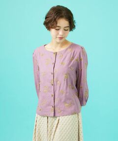 Jocomomola / ホコモモラ シャツ・ブラウス | Abundancia de flores フラワー総刺繍ブラウス