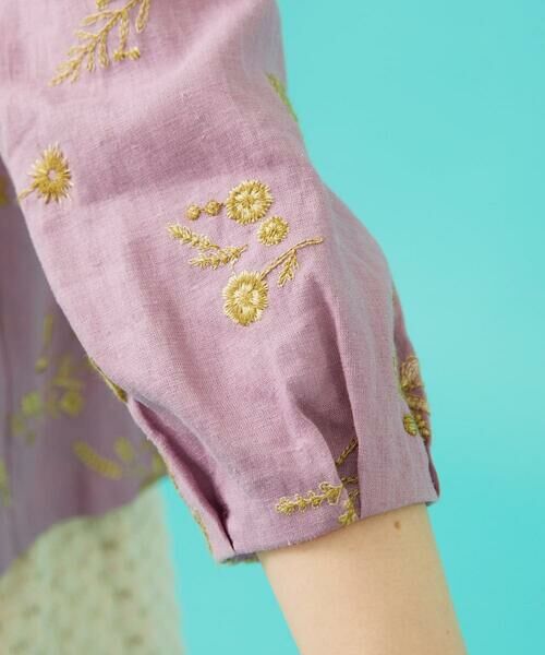 Abundancia de flores フラワー総刺繍ブラウス （シャツ