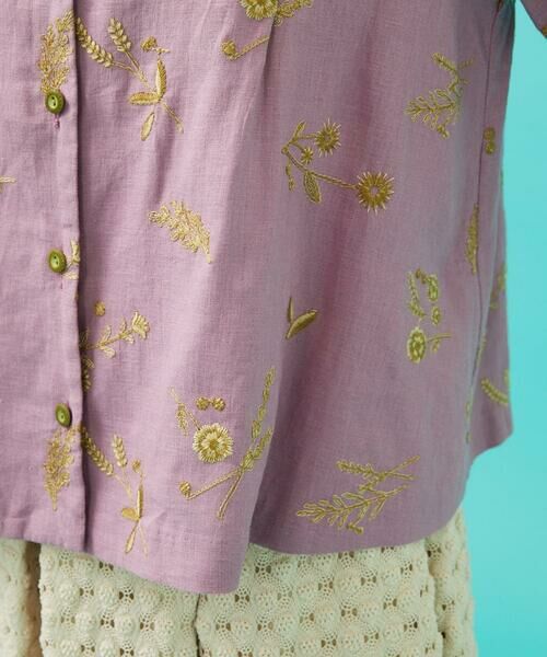 Abundancia de flores フラワー総刺繍ブラウス （シャツ