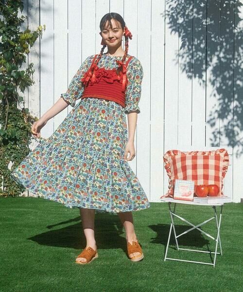 Jocomomola / ホコモモラ ロング・マキシ丈ワンピース | Azul zafiro フラワープリントワンピース | 詳細14