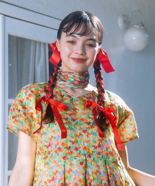 Jocomomola / ホコモモラ ロング・マキシ丈ワンピース | Verde esmeralda リネンプリントワンピース | 詳細23