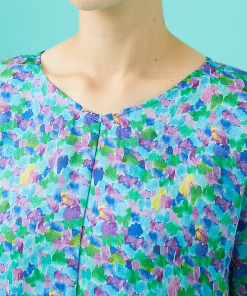 Jocomomola / ホコモモラ ロング・マキシ丈ワンピース | Verde esmeralda リネンプリントワンピース | 詳細3