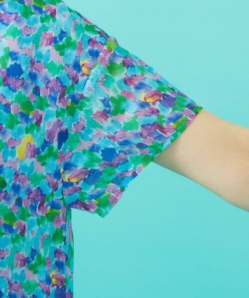 Jocomomola / ホコモモラ ロング・マキシ丈ワンピース | Verde esmeralda リネンプリントワンピース | 詳細4