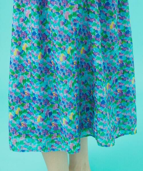 Jocomomola / ホコモモラ ロング・マキシ丈ワンピース | Verde esmeralda リネンプリントワンピース | 詳細6