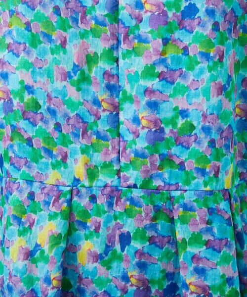 Jocomomola / ホコモモラ ロング・マキシ丈ワンピース | Verde esmeralda リネンプリントワンピース | 詳細8