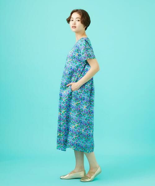 Jocomomola / ホコモモラ ロング・マキシ丈ワンピース | Verde esmeralda リネンプリントワンピース | 詳細9