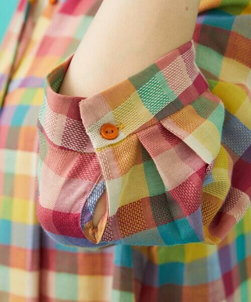 Jocomomola / ホコモモラ ロング・マキシ丈ワンピース | ウェーブドビーチェックシャツワンピース | 詳細12