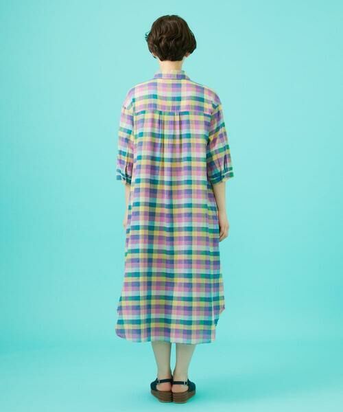 Jocomomola / ホコモモラ ロング・マキシ丈ワンピース | ウェーブドビーチェックシャツワンピース | 詳細3