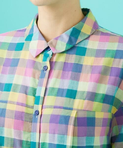 Jocomomola / ホコモモラ ロング・マキシ丈ワンピース | ウェーブドビーチェックシャツワンピース | 詳細4