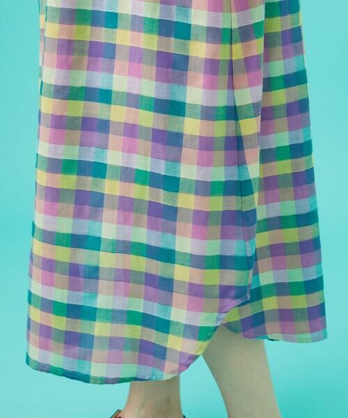 Jocomomola / ホコモモラ ロング・マキシ丈ワンピース | ウェーブドビーチェックシャツワンピース | 詳細8