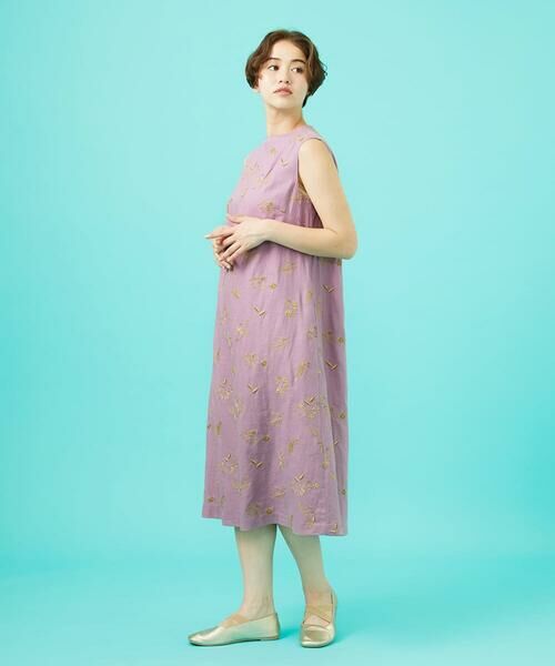 Jocomomola / ホコモモラ ロング・マキシ丈ワンピース | Abundancia de flores フラワー総刺繍ノースリーブワンピース | 詳細15