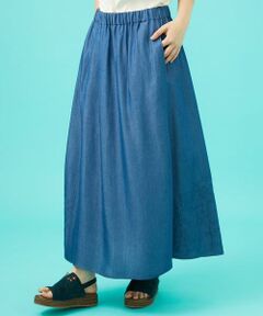 Jocomomola / ホコモモラ ロング・マキシ丈スカート | Flor pintada テンセルデニムスカート