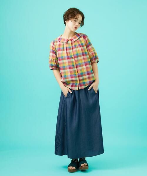 Jocomomola / ホコモモラ ロング・マキシ丈スカート | Flor pintada テンセルデニムスカート | 詳細10