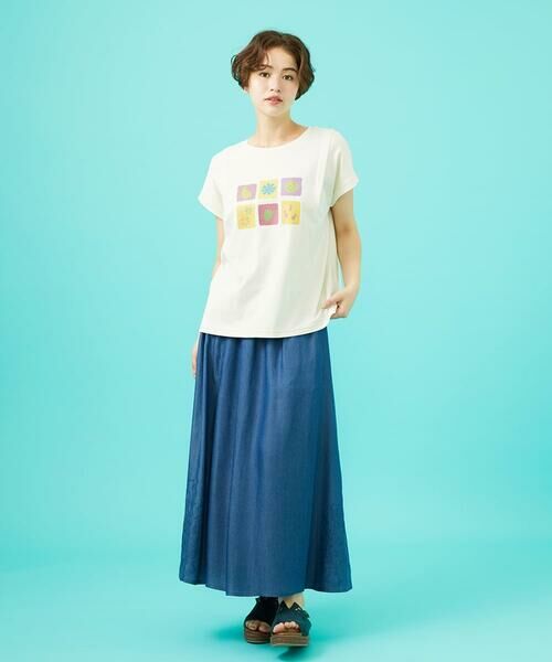 Jocomomola / ホコモモラ ロング・マキシ丈スカート | Flor pintada テンセルデニムスカート | 詳細20