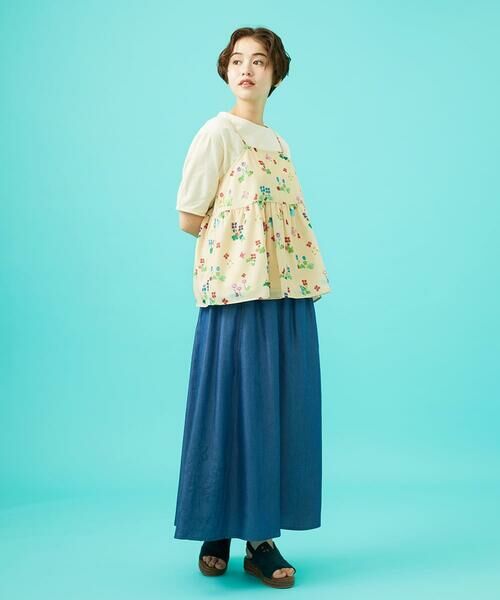 Jocomomola / ホコモモラ ロング・マキシ丈スカート | Flor pintada テンセルデニムスカート | 詳細21