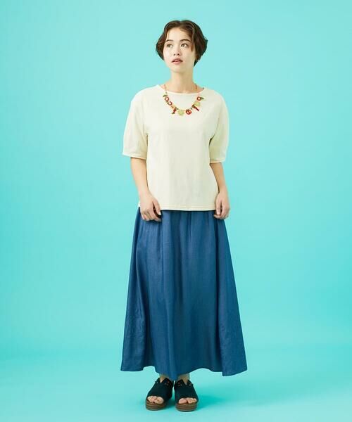 Jocomomola / ホコモモラ ロング・マキシ丈スカート | Flor pintada テンセルデニムスカート | 詳細22