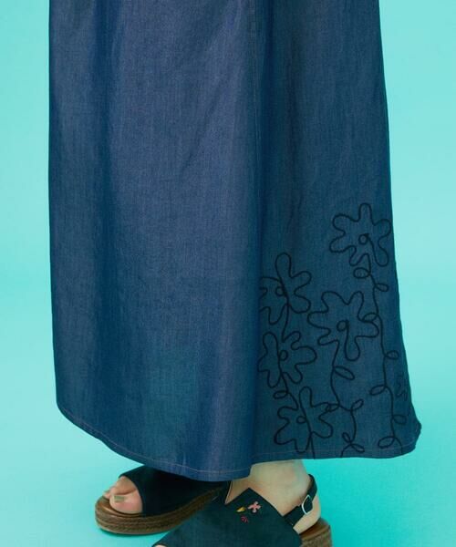 Jocomomola / ホコモモラ ロング・マキシ丈スカート | Flor pintada テンセルデニムスカート | 詳細6