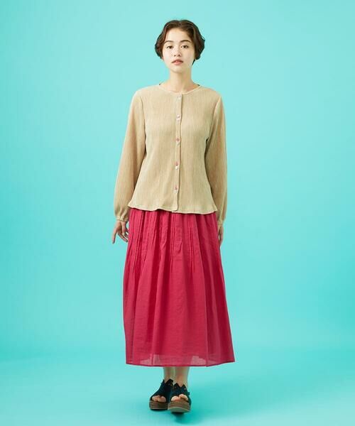 Jocomomola / ホコモモラ ロング・マキシ丈スカート | Temblar ピンタックゴムギャザースカート | 詳細10