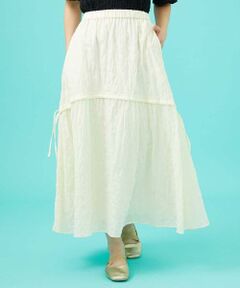 Jocomomola / ホコモモラ ロング・マキシ丈スカート | ランダムドットリップルフレアスカート