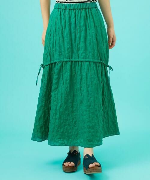 Jocomomola / ホコモモラ ロング・マキシ丈スカート | ランダムドットリップルフレアスカート | 詳細1